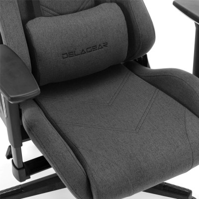 Fotel Gamingowy DELAGEAR G 606 Ciemnoszary Materiałowy - siedzisko