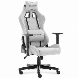 Fotel Gamingowy DELAGEAR G 606 Szary Materiałowy