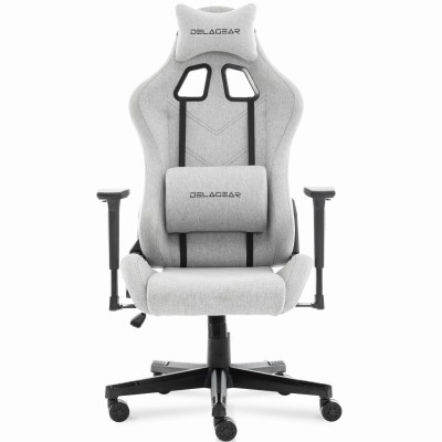 Fotel Gamingowy DELAGEAR G 606 Szary Materiałowy