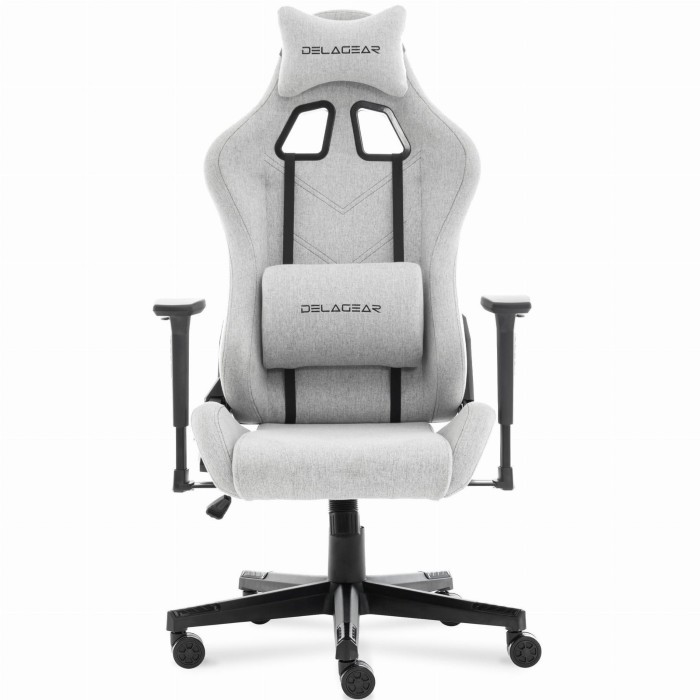 Fotel Gamingowy DELAGEAR G 606 Szary Materiałowy