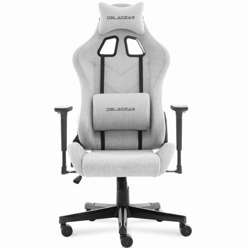 Fotel Gamingowy DELAGEAR G 606 Szary Materiałowy