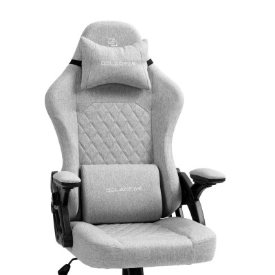 Fotel Gamingowy DELAGEAR G 404 Szary Materiałowy