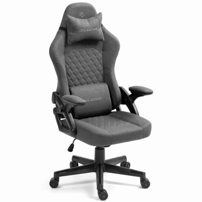 Fotel Gamingowy DELAGEAR G 404 Ciemnoszary Materiałowy