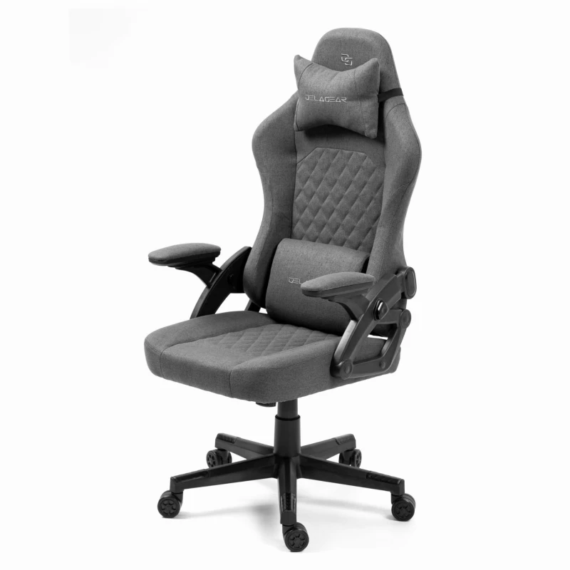Fotel Gamingowy DELAGEAR G 404 Ciemnoszary Materiałowy