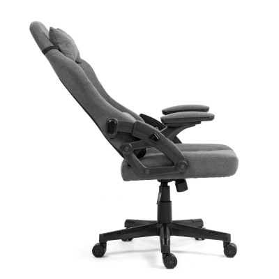 Fotel Gamingowy DELAGEAR G 404 Ciemnoszary Materiałowy - odchylone oparcie