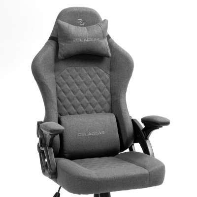 Fotel Gamingowy DELAGEAR G 404 Ciemnoszary Materiałowy