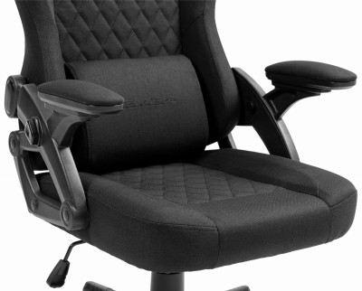 Fotel Gamingowy DELAGEAR G 404 Czarny Materiałowy -  siedzisko