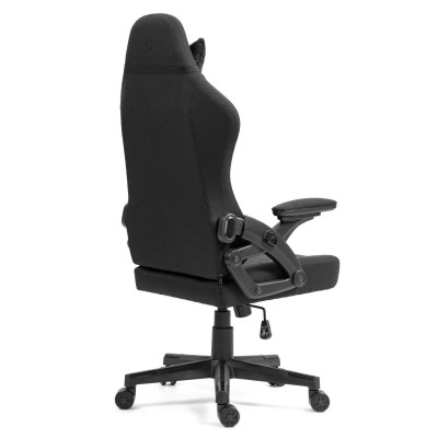 Fotel Gamingowy DELAGEAR G 404 Czarny Materiałowy - profil tył