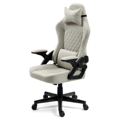 Fotel Gamingowy DELAGEAR G 404 Beżowy Materiałowy