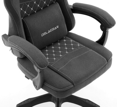 Fotel Gamingowy DELAGEAR G 300 Czarny Materiałowy - siedzisko