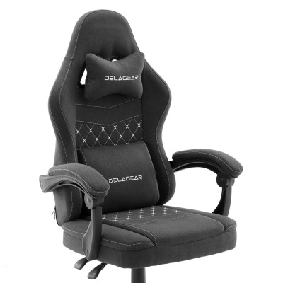 Fotel Gamingowy DELAGEAR G 300 Czarny Materiałowy