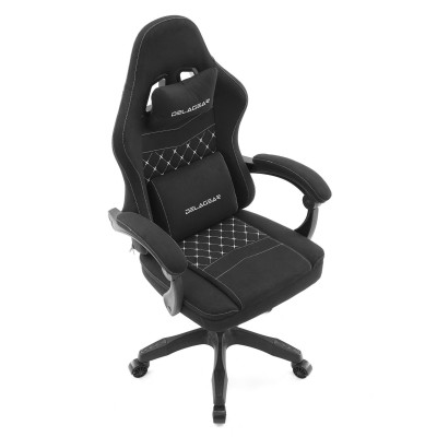 Fotel Gamingowy DELAGEAR G 300 Czarny Tkanina Leathaire