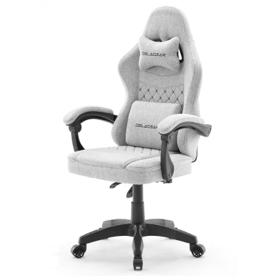 Fotel Gamingowy DELAGEAR G 300 Szary Materiałowy