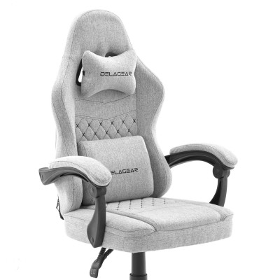 Fotel Gamingowy DELAGEAR G 300 Szary Materiałowy