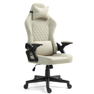 Fotel Gamingowy DELAGEAR G 404 Beżowy Materiałowy