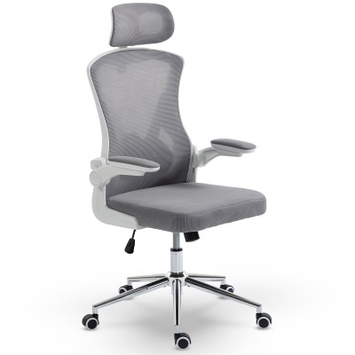 Fotel Ergonomiczny Biurowy DELAGEAR M 330 Szaro-Biały