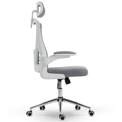 Fotel Ergonomiczny Biurowy DELAGEAR M 330 Szaro-Biały