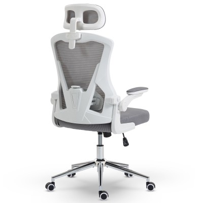 Fotel Ergonomiczny Biurowy DELAGEAR M 330 Szaro-Biały