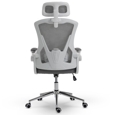 Fotel Ergonomiczny Biurowy DELAGEAR M 330 Szaro-Biały