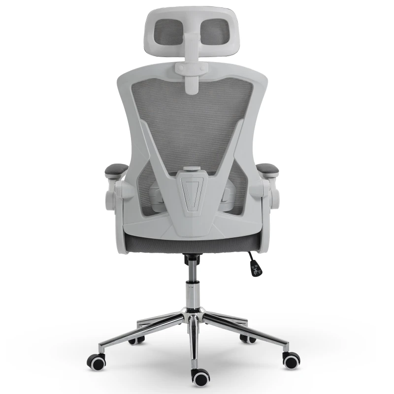Fotel Ergonomiczny Biurowy DELAGEAR M 330 Szaro-Biały