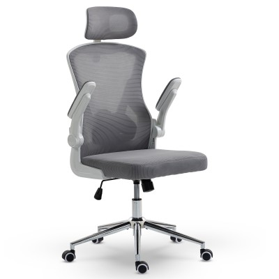 Fotel Ergonomiczny Biurowy DELAGEAR M 330 Szaro-Biały