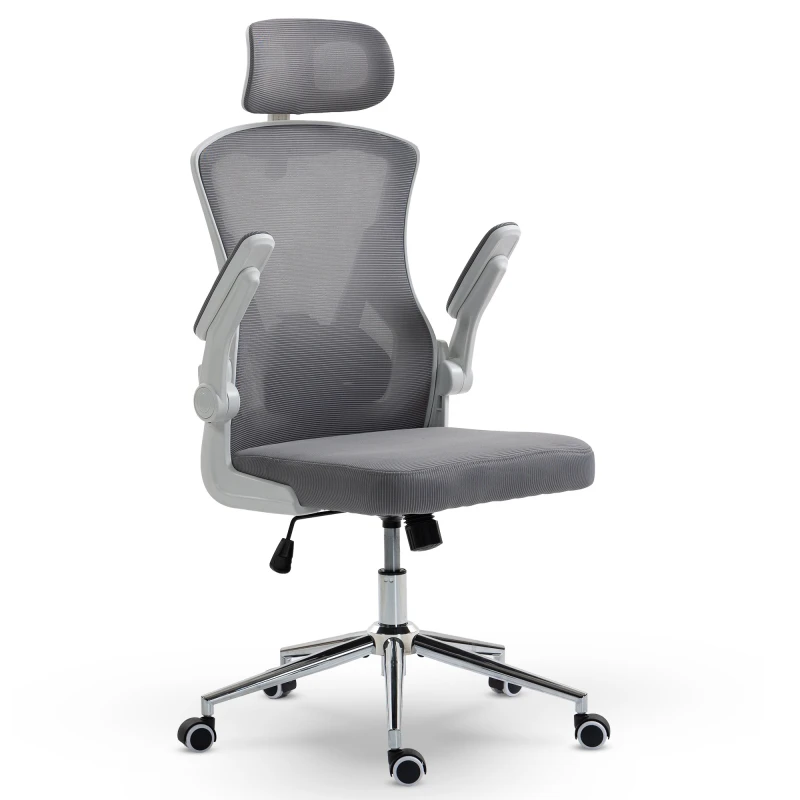 Fotel Ergonomiczny Biurowy DELAGEAR M 330 Szaro-Biały