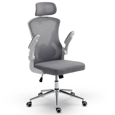 Fotel Ergonomiczny Biurowy DELAGEAR M 330 Szaro-Biały