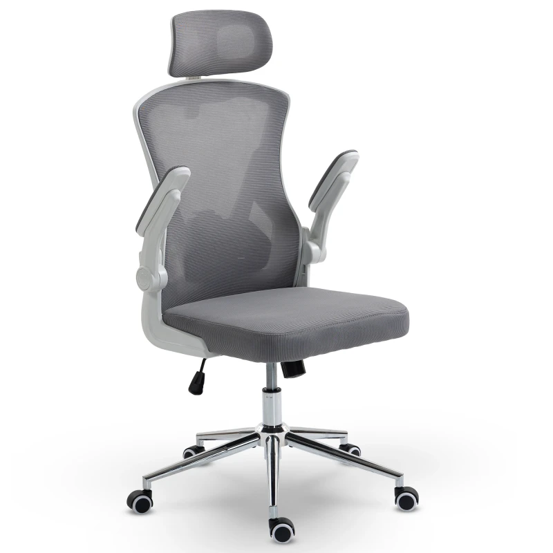 Fotel Ergonomiczny Biurowy DELAGEAR M 330 Szaro-Biały