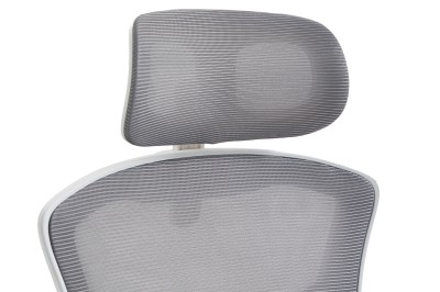 Fotel Ergonomiczny Biurowy DELAGEAR M 330 Szaro-Biały