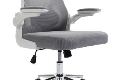 Fotel Ergonomiczny Biurowy DELAGEAR M 330 Szaro-Biały
