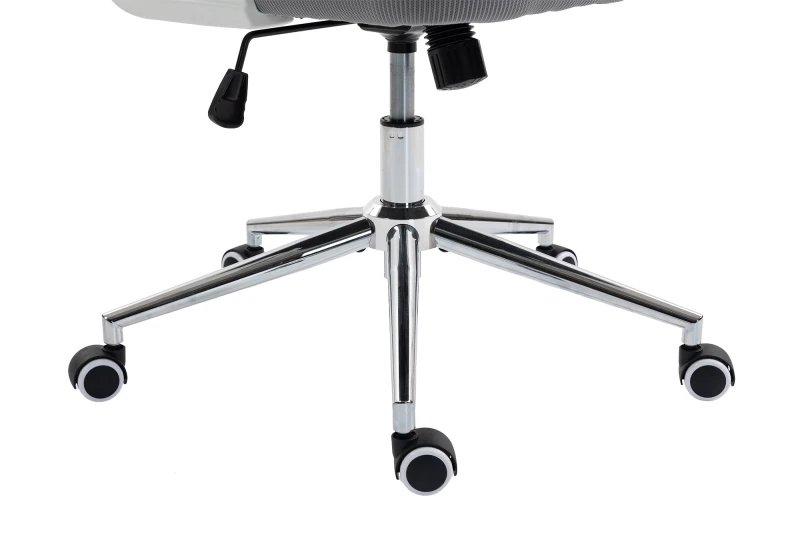 Fotel Ergonomiczny Biurowy DELAGEAR M 330 Szaro-Biały