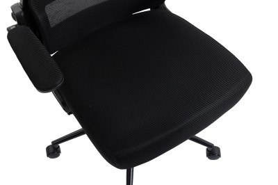 Fotel Ergonomiczny Biurowy DELAGEAR M 350 Czarny