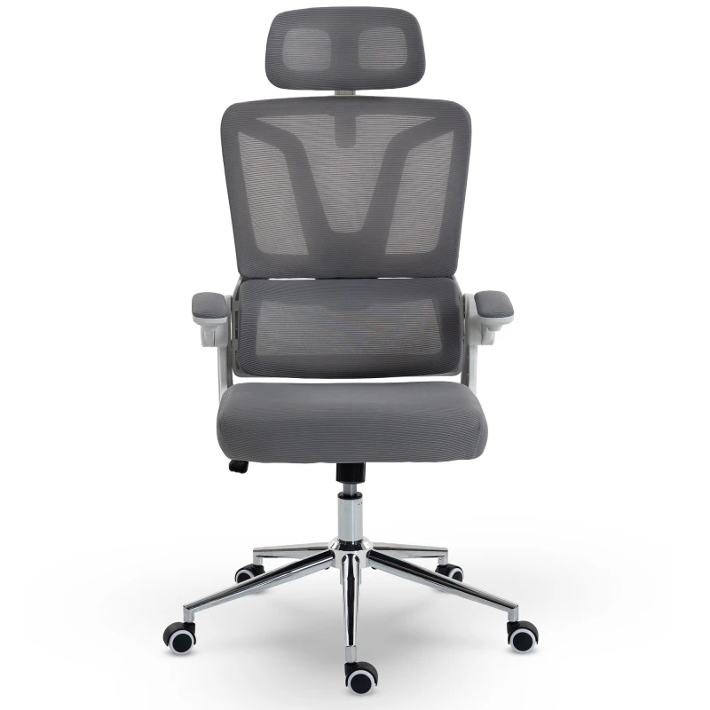 Fotel Ergonomiczny Biurowy DELAGEAR M 350 Szaro-Biały