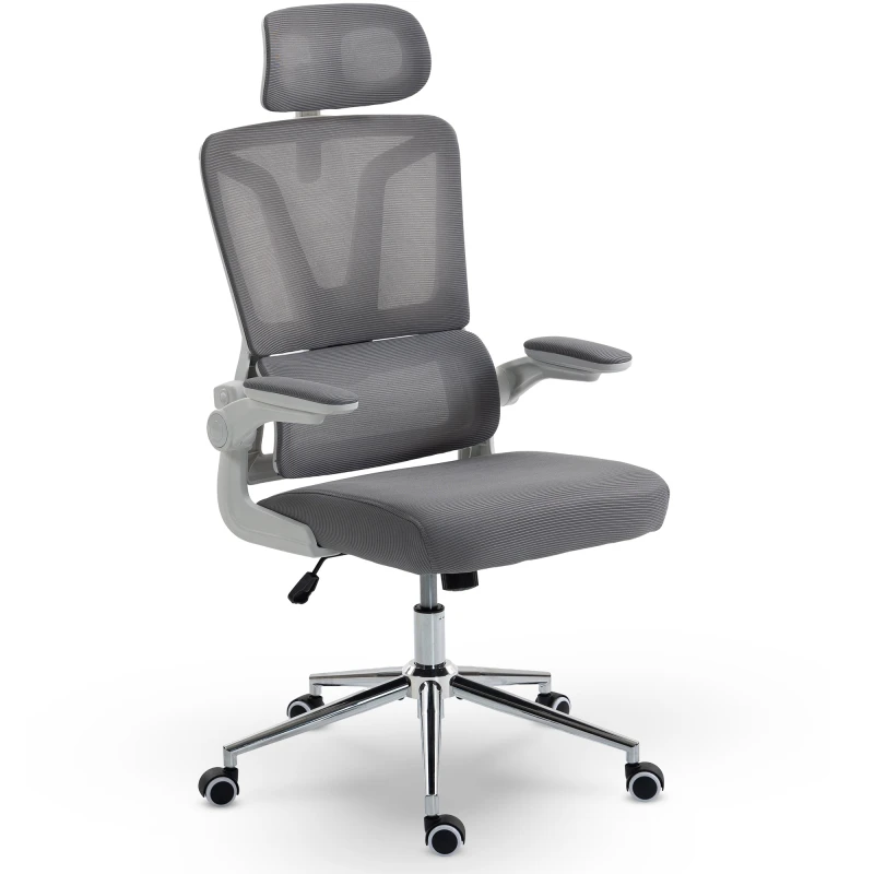 Fotel Ergonomiczny Biurowy DELAGEAR M 350 Szaro-Biały