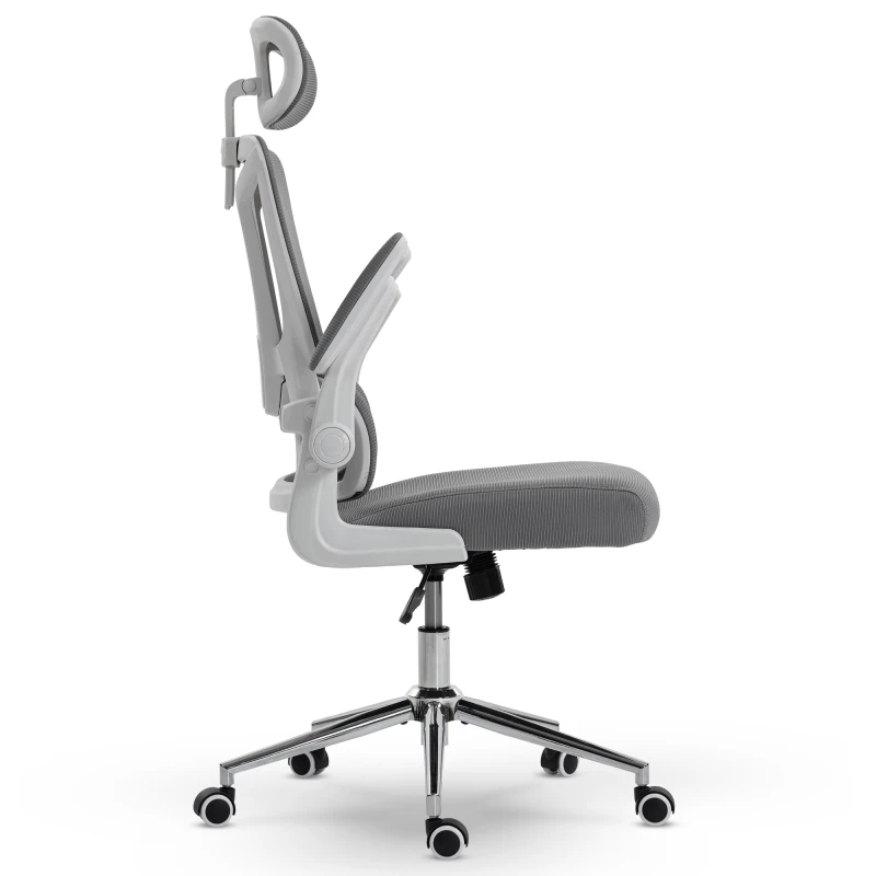 Fotel Ergonomiczny Biurowy DELAGEAR M 350 Szaro-Biały