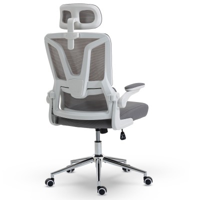 Fotel Ergonomiczny Biurowy DELAGEAR M 350 Szaro-Biały