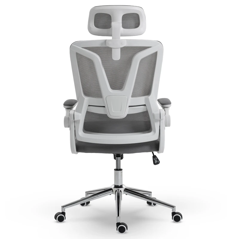 Fotel Ergonomiczny Biurowy DELAGEAR M 350 Szaro-Biały