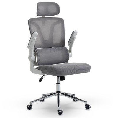 Fotel Ergonomiczny Biurowy DELAGEAR M 350 Szaro-Biały