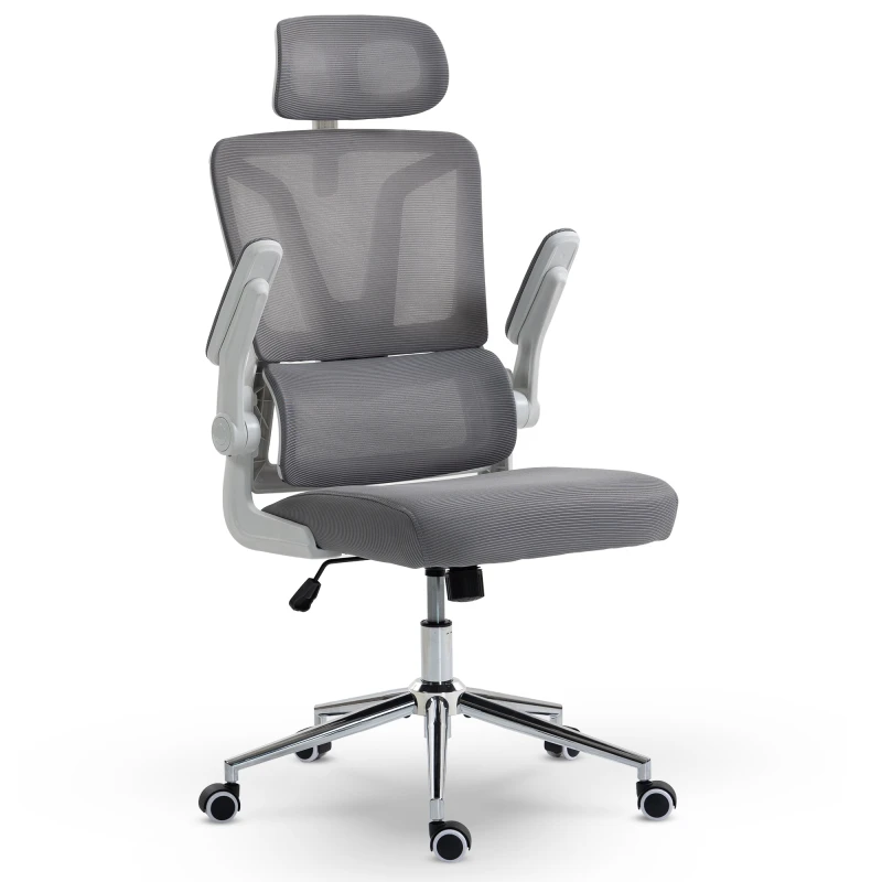 Fotel Ergonomiczny Biurowy DELAGEAR M 350 Szaro-Biały
