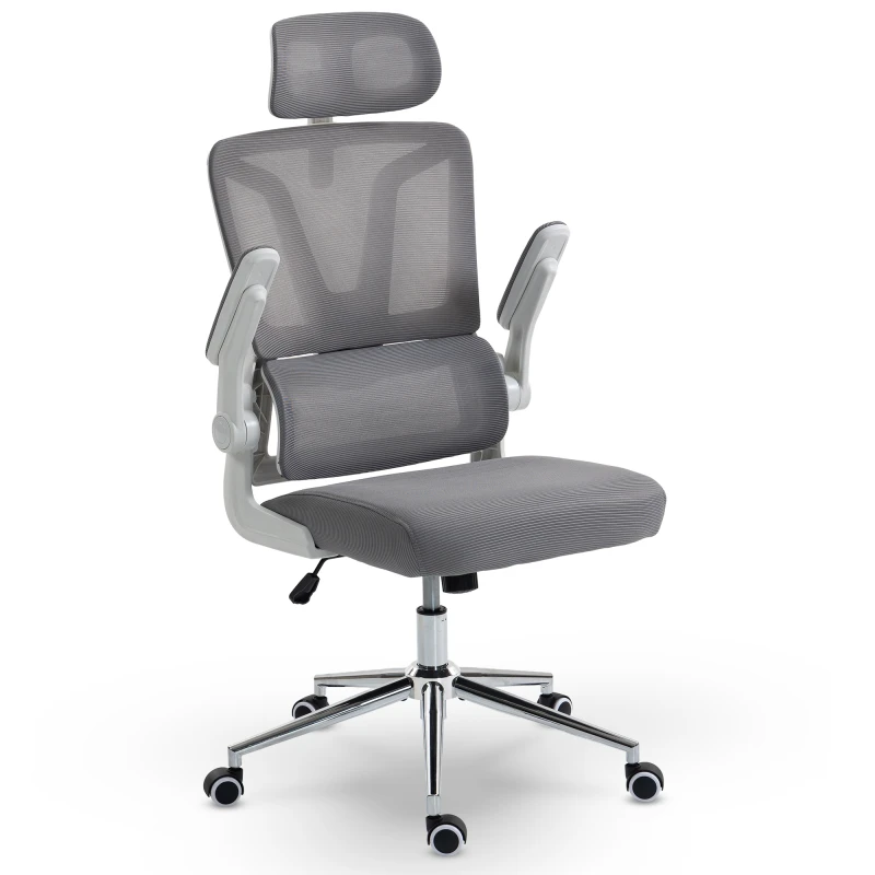 Fotel Ergonomiczny Biurowy DELAGEAR M 350 Szaro-Biały
