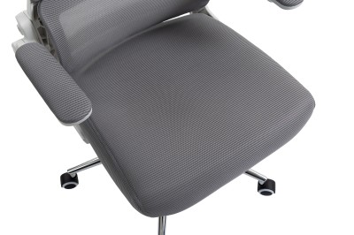 Fotel Ergonomiczny Biurowy DELAGEAR M 350 Szaro-Biały