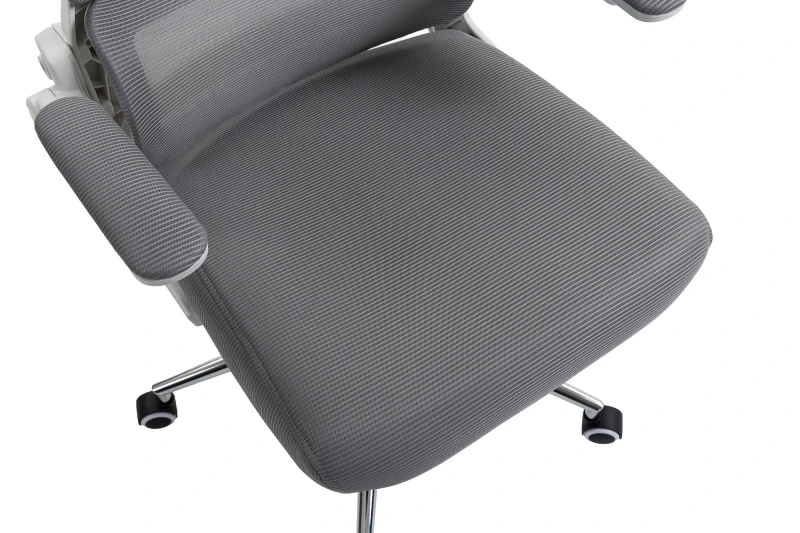 Fotel Ergonomiczny Biurowy DELAGEAR M 350 Szaro-Biały