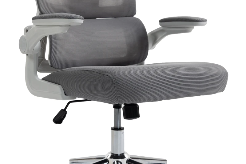 Fotel Ergonomiczny Biurowy DELAGEAR M 350 Szaro-Biały