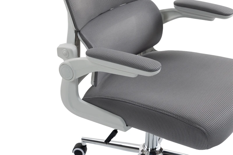 Fotel Ergonomiczny Biurowy DELAGEAR M 350 Szaro-Biały