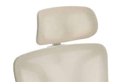 Fotel Ergonomiczny Biurowy DELAGEAR M 350 Beżowo-Biały