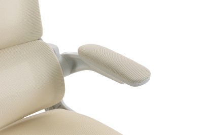Fotel Ergonomiczny Biurowy DELAGEAR M 350 Beżowo-Biały