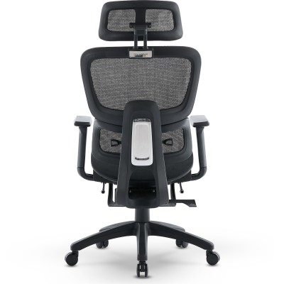 Fotel Ergonomiczny Biurowy DELAGEAR M Pro 750 Czarny - TYŁ
