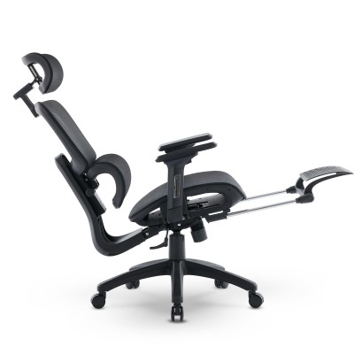 Fotel Ergonomiczny Biurowy DELAGEAR M Pro 750 Czarny - ROZŁOŻONY