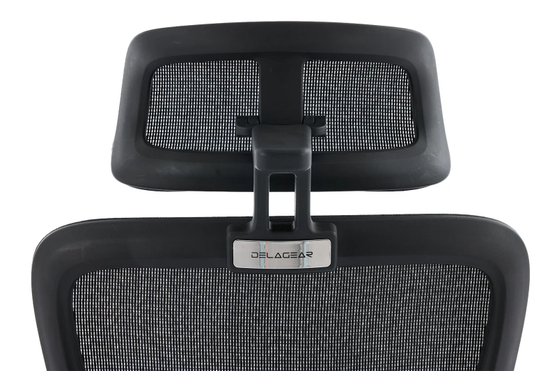 Fotel Ergonomiczny Biurowy DELAGEAR M Pro 750 Czarny - ZAGŁÓWEK PRZÓD