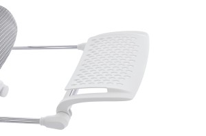 Wysuwany podnóżek fotela ergonomicznego DELAGEAR M Pro 750 szaro-biały